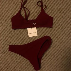Maroon Zaful Swimsuit